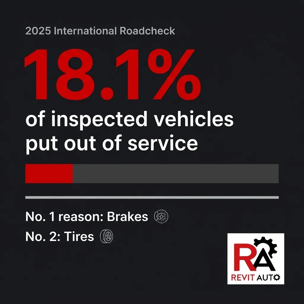 ra 01 dot requirements chart1 | Revit Auto Stat card: 18.1% of vehicles in the 2025 International Roadcheck were put out of service, with brakes the top reason